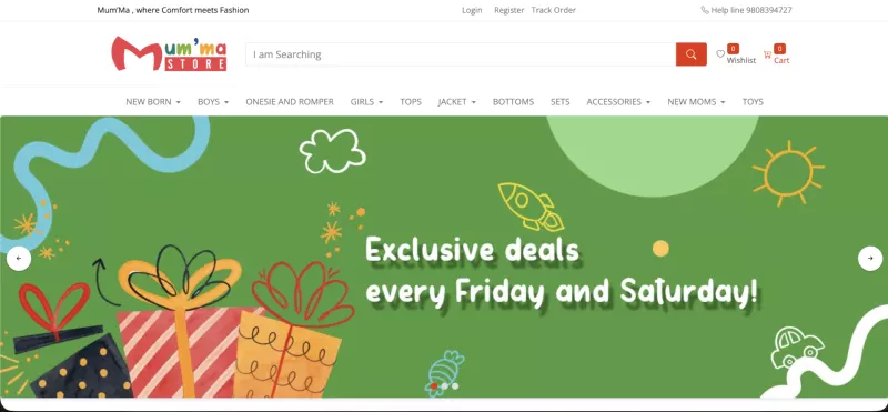 Screenshot of Mumma Store