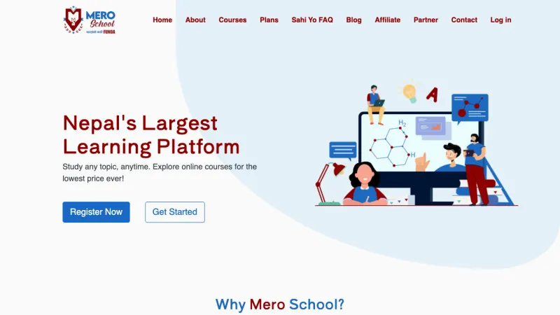 Screenshot of Mero School